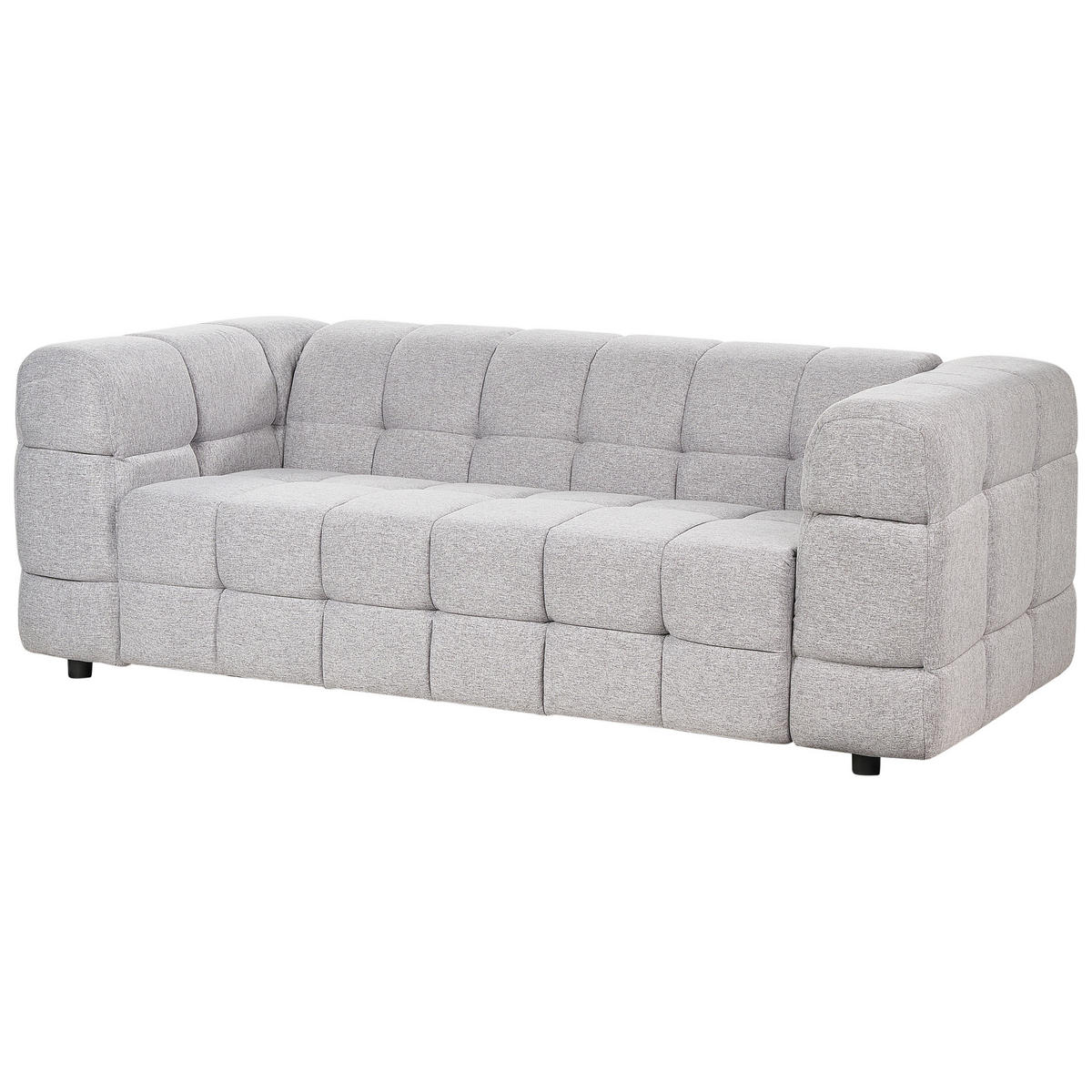 3-SITZER-SOFA hellgrau Mullola - Grau, Textil (227/77/103cm) - Beliani