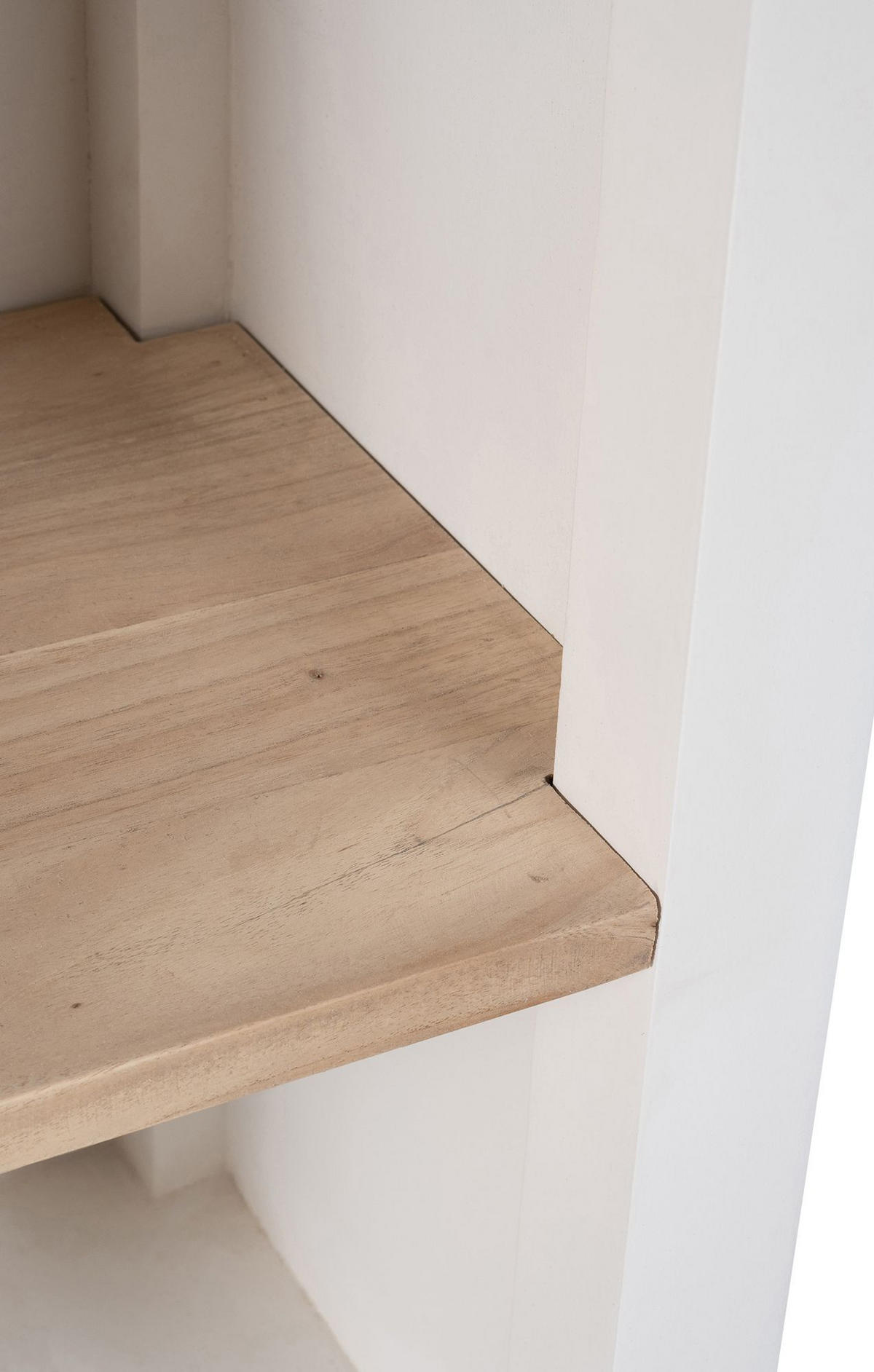 BÜCHERREGAL Holz Natura/Weiß - Eukalyptusholzfarben/Weiß, Holz (59/190/35cm) - CLP