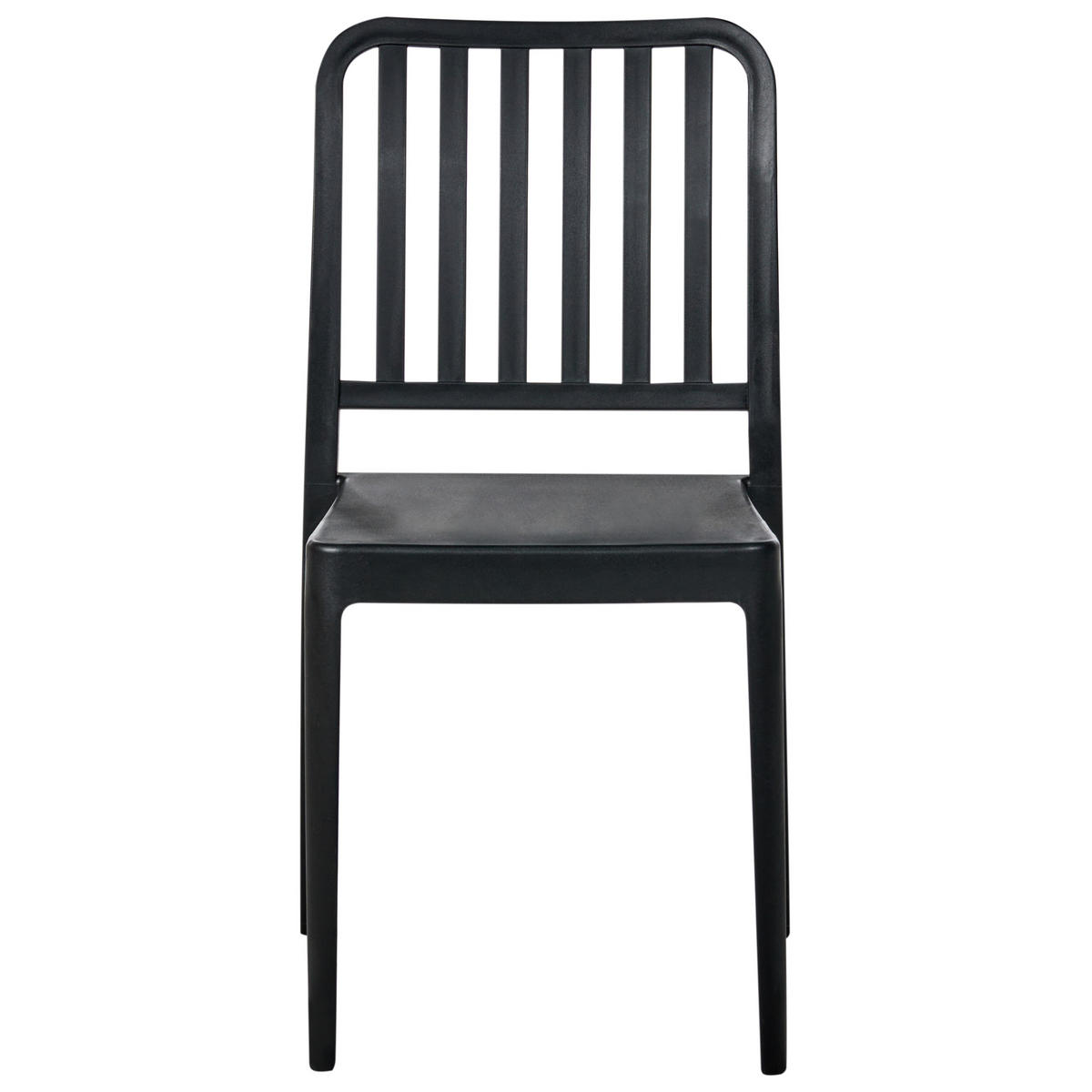 GARTENSTUHL 4er-Set Schwarz Sersale - Schwarz, Kunststoff (42/82/47cm) - Beliani