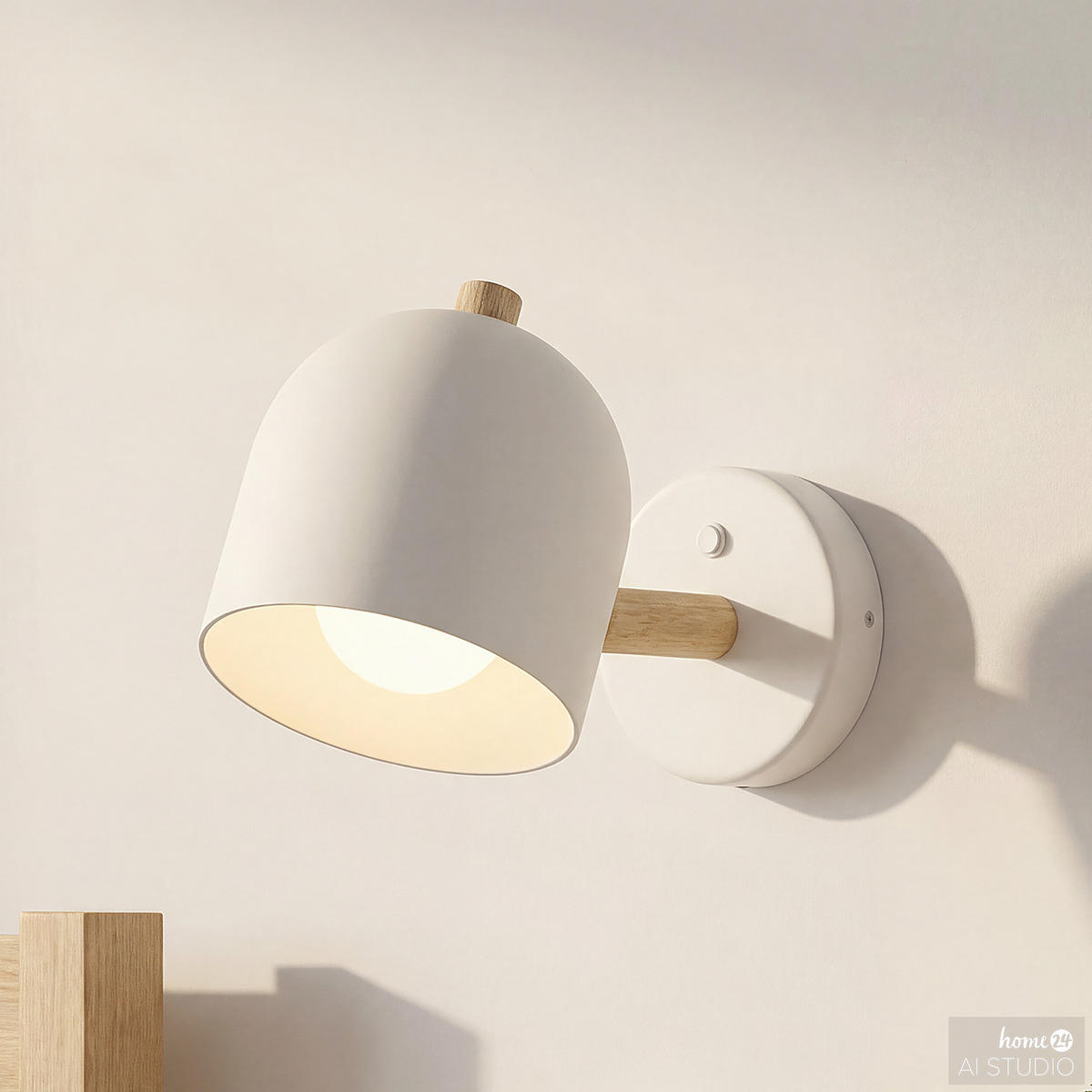 AKKU-WANDLEUCHTE - 3-Stufen-Dimmer - inkl. Fernbedienung - Weiß, Metall (12/15/25cm) - home24