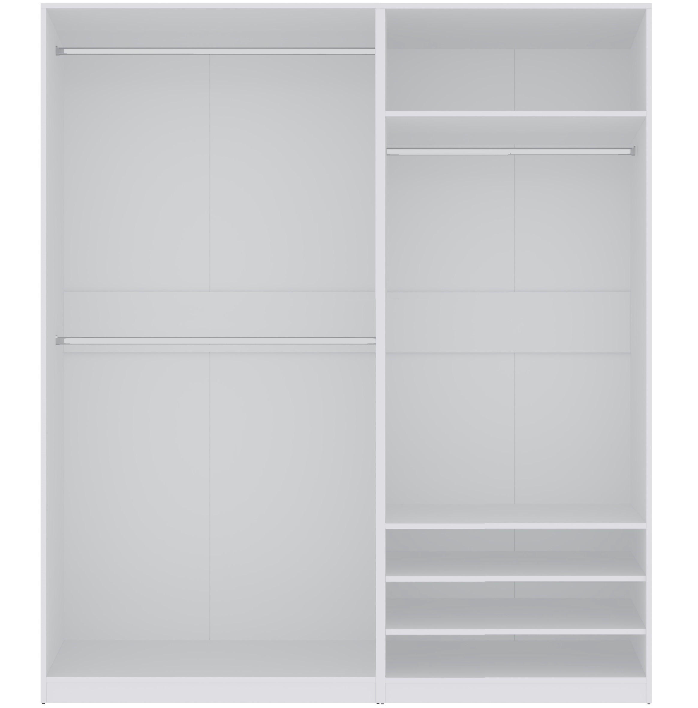 OFFENER-GARDEROBENSCHRANK TRES K/B Weiß 180/206/51 cm - Weiß, Holzwerkstoff (180/206/51cm) - Marmex Möbel
