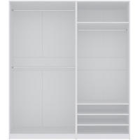 OFFENER-GARDEROBENSCHRANK TRES K/B Weiß 180/206/51 cm - Weiß, Holzwerkstoff (180/206/51cm) - Marmex Möbel