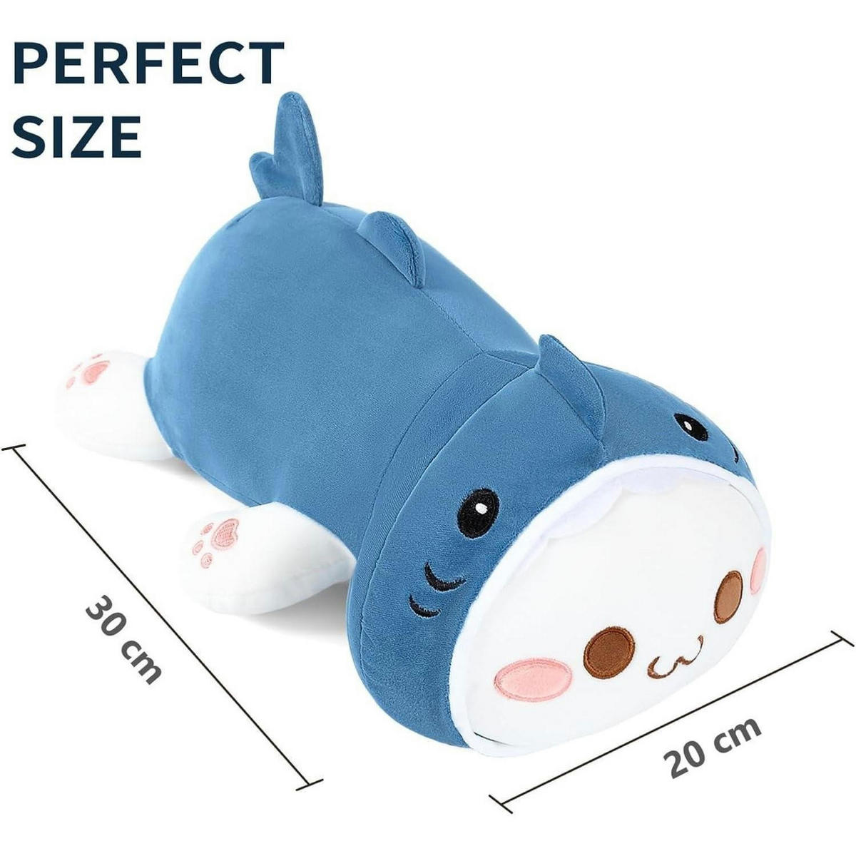 PLÜSCHTIER Hai Katze 30 cm - Blau, Textil (20/30cm)