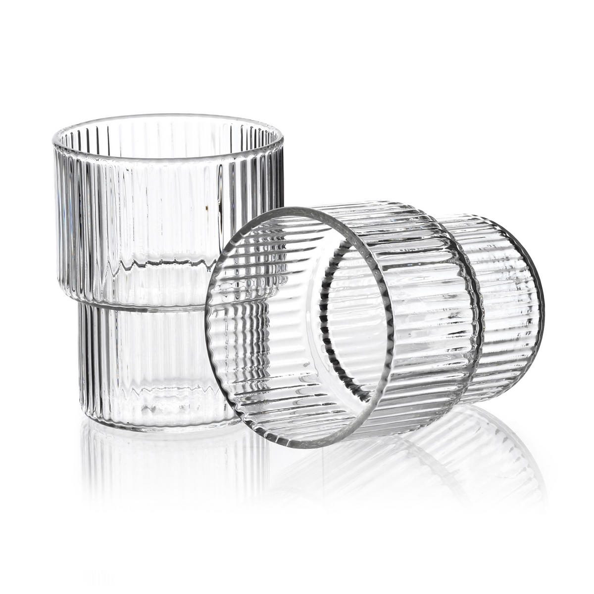 GLÄSER Ella 4er Set transparent 8/7/10 cm Glas - Transparent, Glas - Mondex