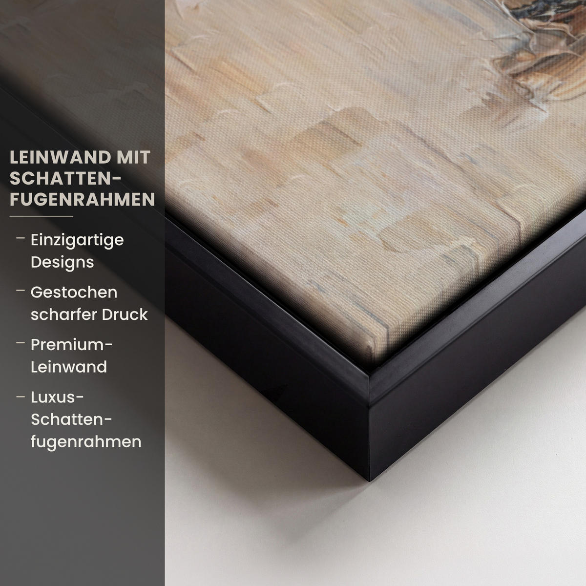 LEINWAND Bilder mit Rahmen - Ölgemälde - Frau - Wein - 80x60 - Hellbraun, Textil (80/60cm) - MuchoWow