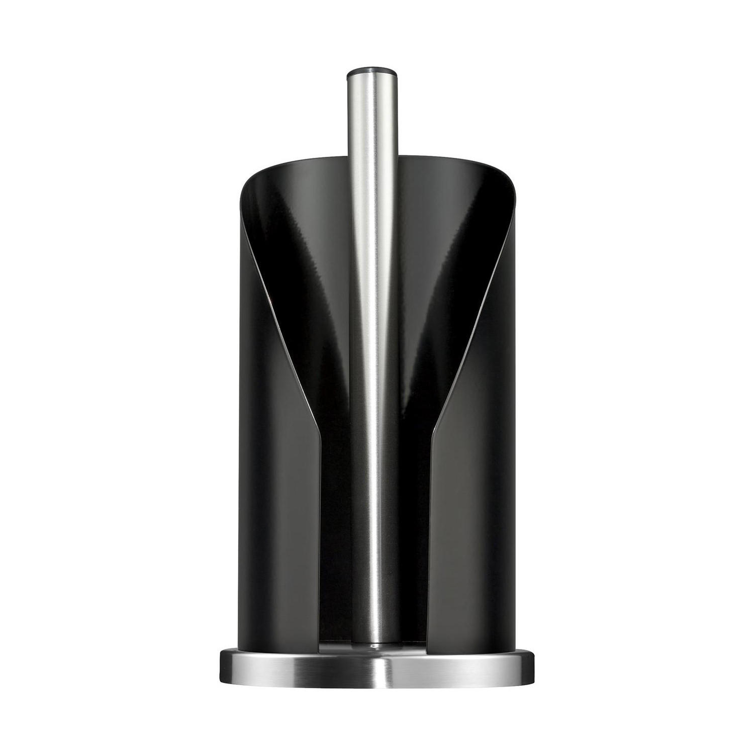 PAPIERROLLENHALTER - Schwarz - Schwarz Hochglanz, Metall (15.5/30/15.5cm) - Wesco