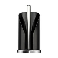 PAPIERROLLENHALTER - Schwarz - Schwarz Hochglanz, Metall (15.5/30/15.5cm) - Wesco