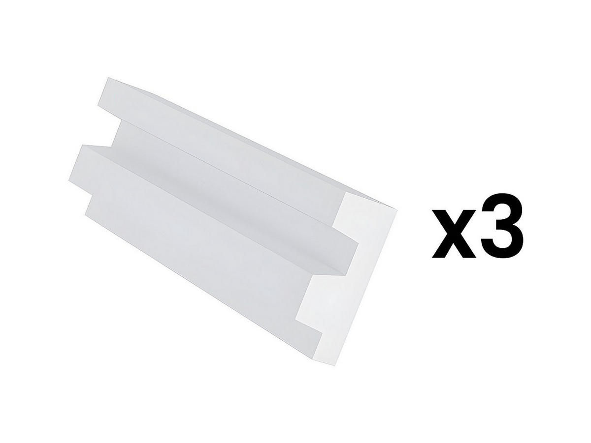 SOCKELLEISTE - 290 cm x 2 cm - plastik - weiß Ardeo - Weiß, Kunststoff (2/290/5cm) - Vente-Unique