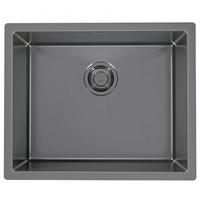 KÜCHENSPÜLE 54x44cm Einbauspüle Quadrix 50 Anthrazit Unterbauspüle Schrank ab 60 cm - Anthrazit, Metall (44/20/54cm) - Alveus