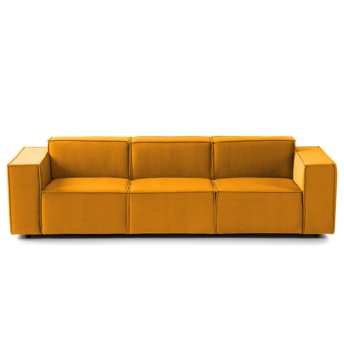 3-SITZER SOFA - Gelb, Textil (260/70/96cm) - home24