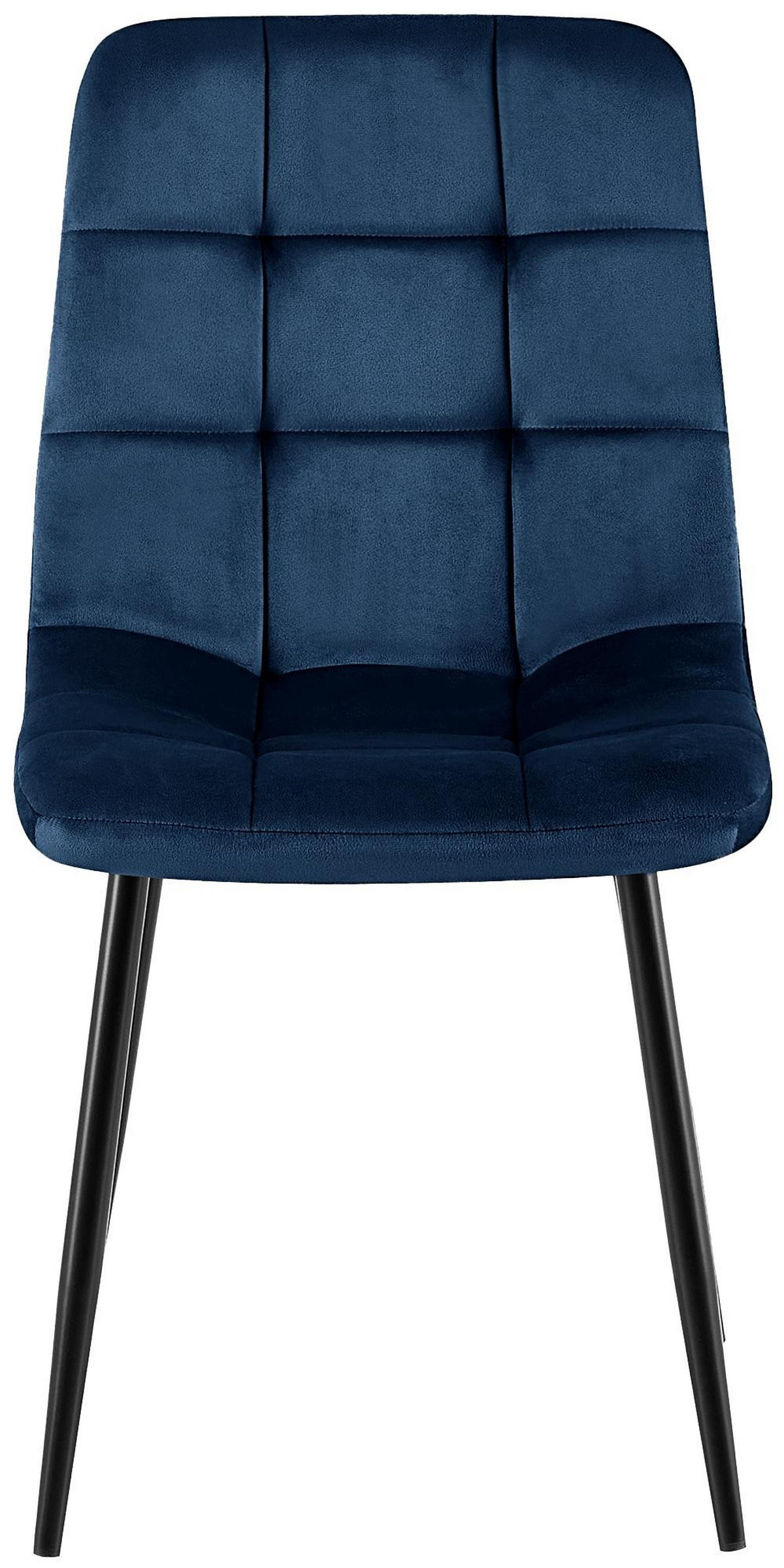 ESSZIMMERSTÜHLE Antibes 4er Set 84x45x55 cm dunkelblau - Dunkelblau, Textil (45/84/55cm) - furnicato