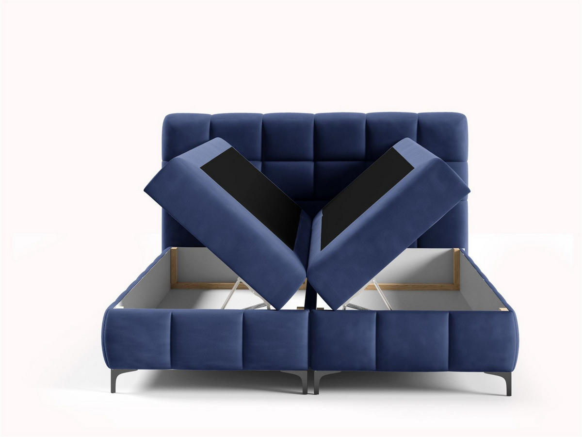 BOXBETT Sophie In Salvador - Dunkelblau, Holzwerkstoff/Textil (100/200cm) - Fun Möbel