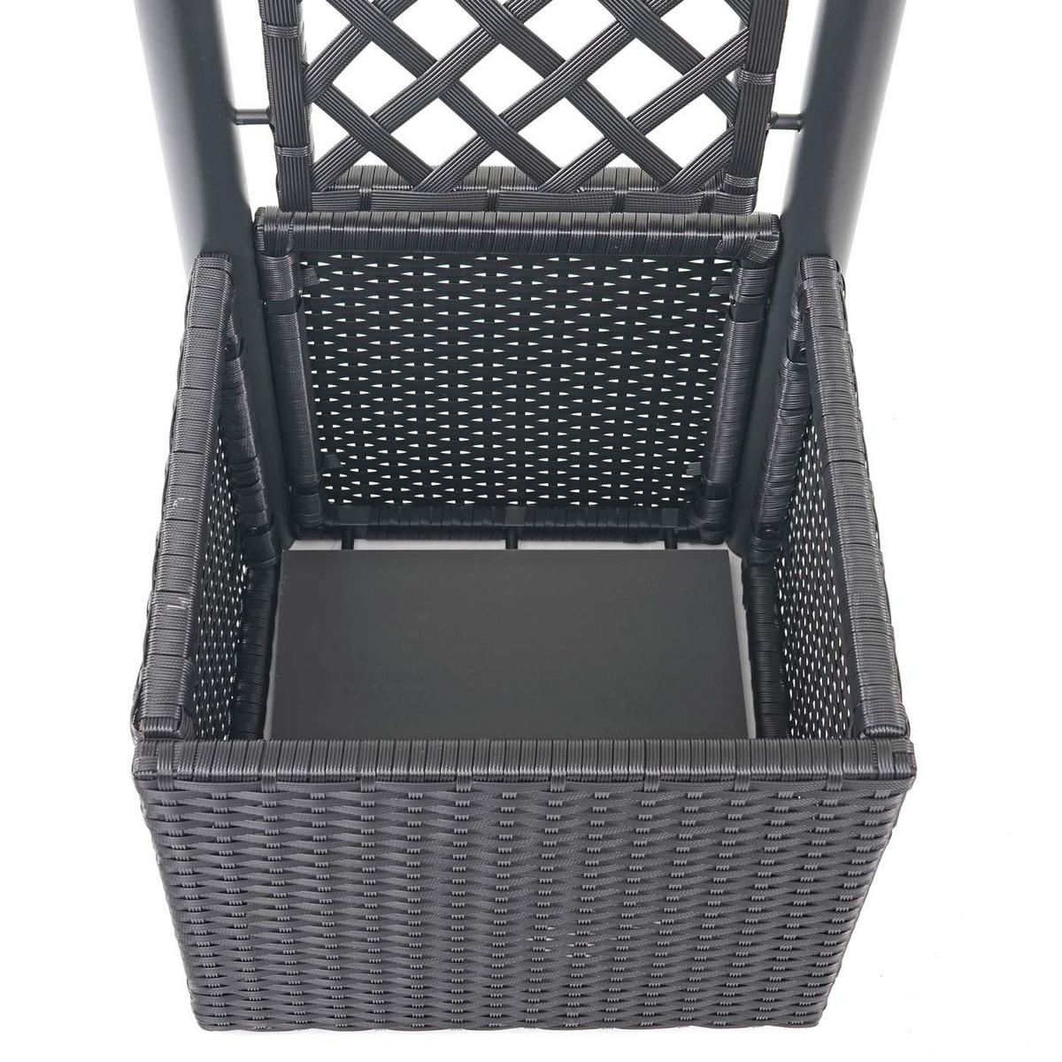POLY-RATTAN RANKGITTER Anthrazit - Anthrazit, Kunststoff (43/142/43cm) - MCW