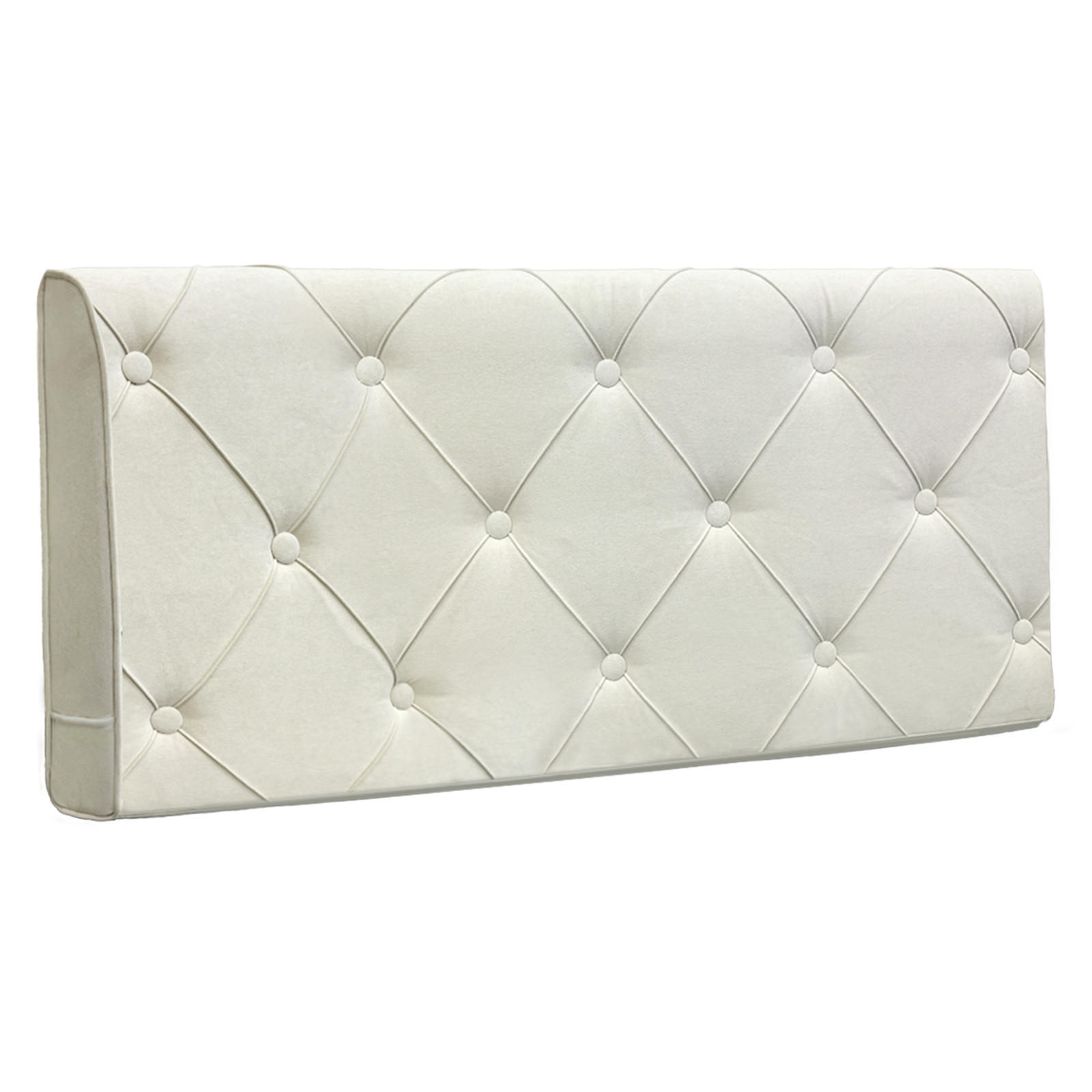 KOPFTEIL Quadratisches Raster Wildlederimitat 60*140cm - Beige/Grau, Textil (10/60/140cm) - Vercart