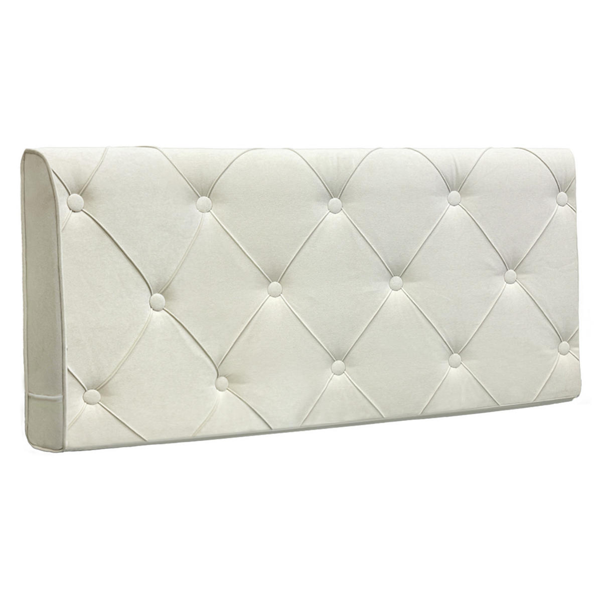 KOPFTEIL Quadratisches Raster Wildlederimitat 60*140cm - Beige/Grau, Textil (10/60/140cm) - Vercart