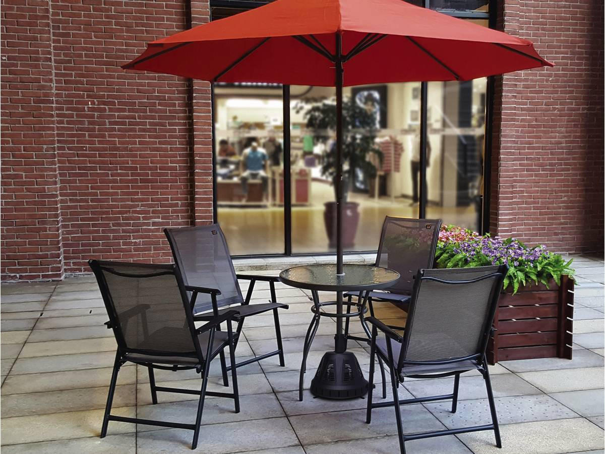 AUSSENHEIZUNG colas Schwarz - Schwarz, Kunststoff (44.5/33/45cm) - Habitat Garten