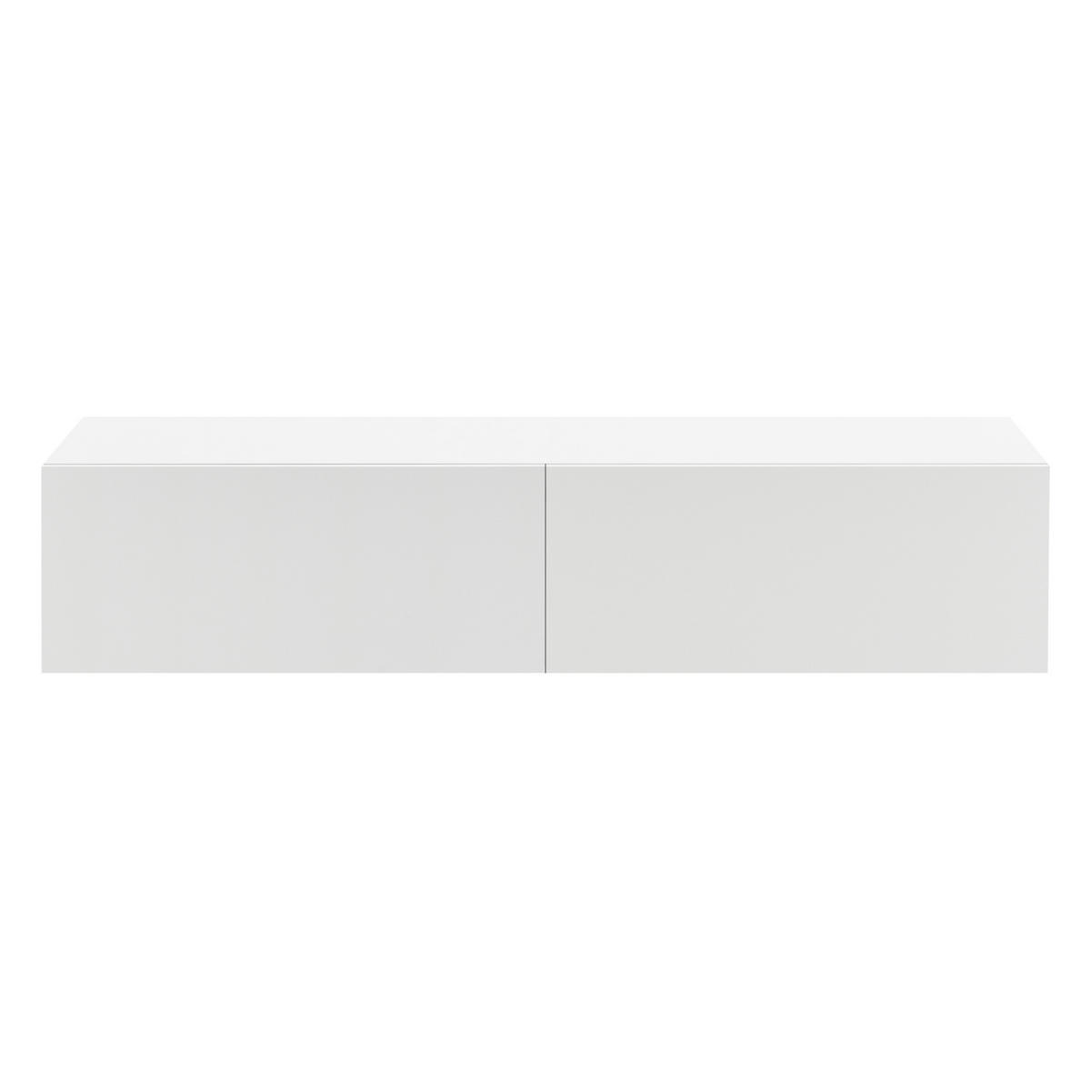HÄNGELOWBOARD Evaton - Weiß, Holzwerkstoff (140/30/33cm) - [en.casa]
