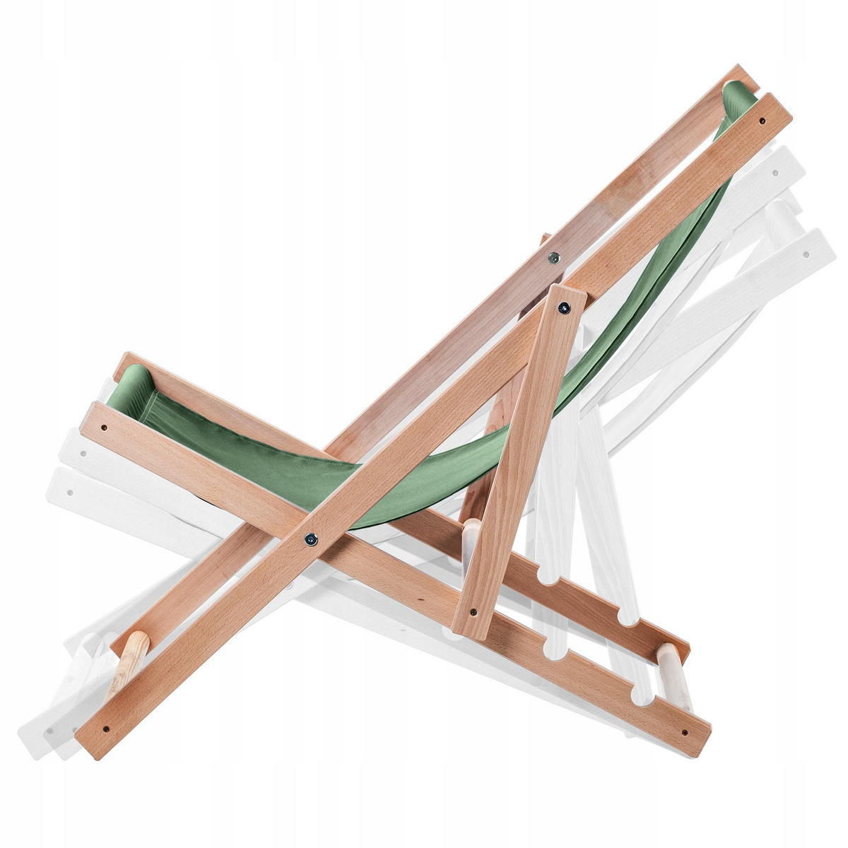 HOLZLIEGESTUHL Dunkelgrün 2 Stk. - Dunkelgrün, Holz (53/80cm) - KADAX