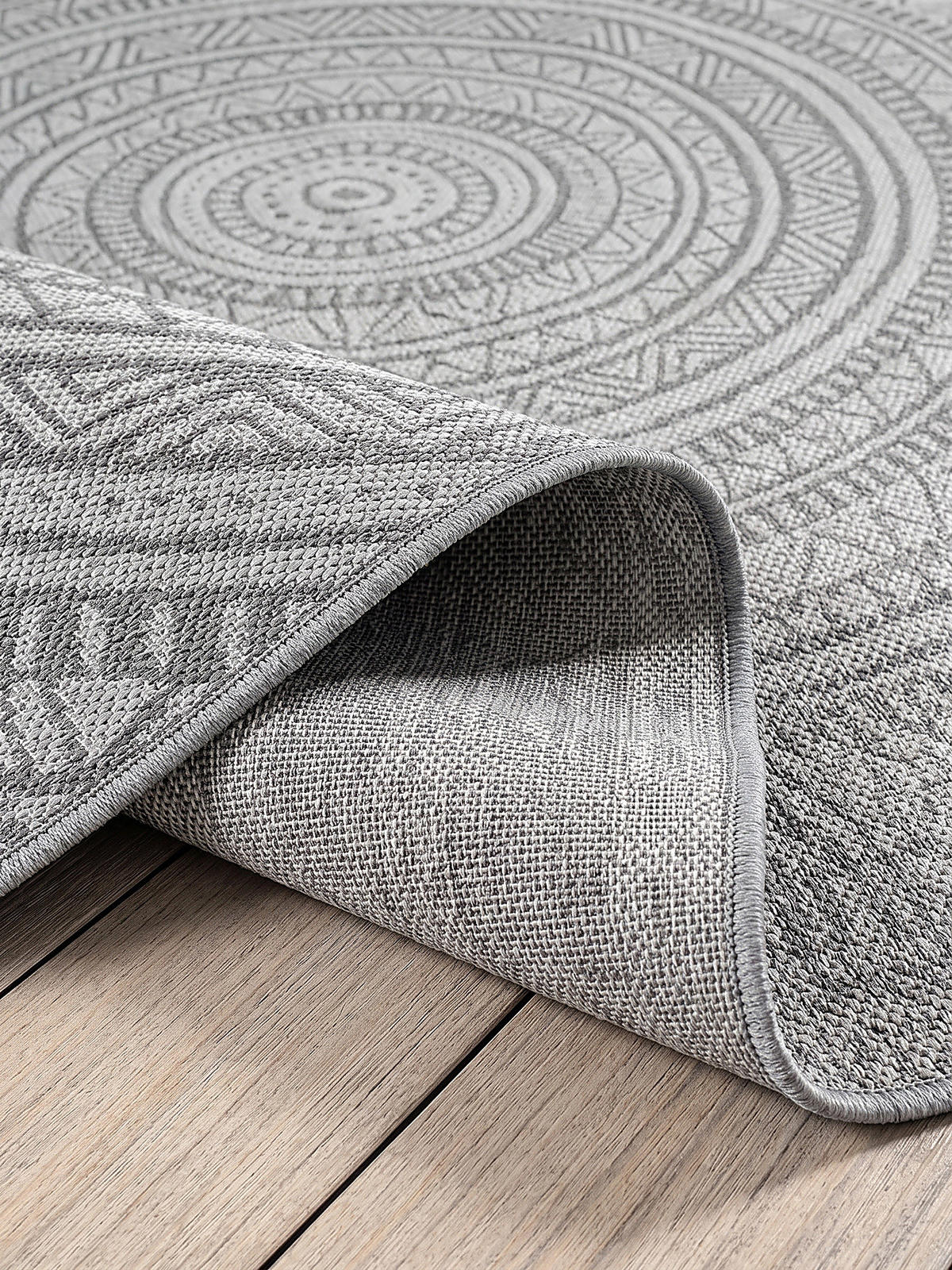 FLACHWEBTEPPICH Orientalisch BORNO Polypropylen Anthrazit 160 x 220 cm - Anthrazit, Textil (160/220cm) - KADIMA DESIGN