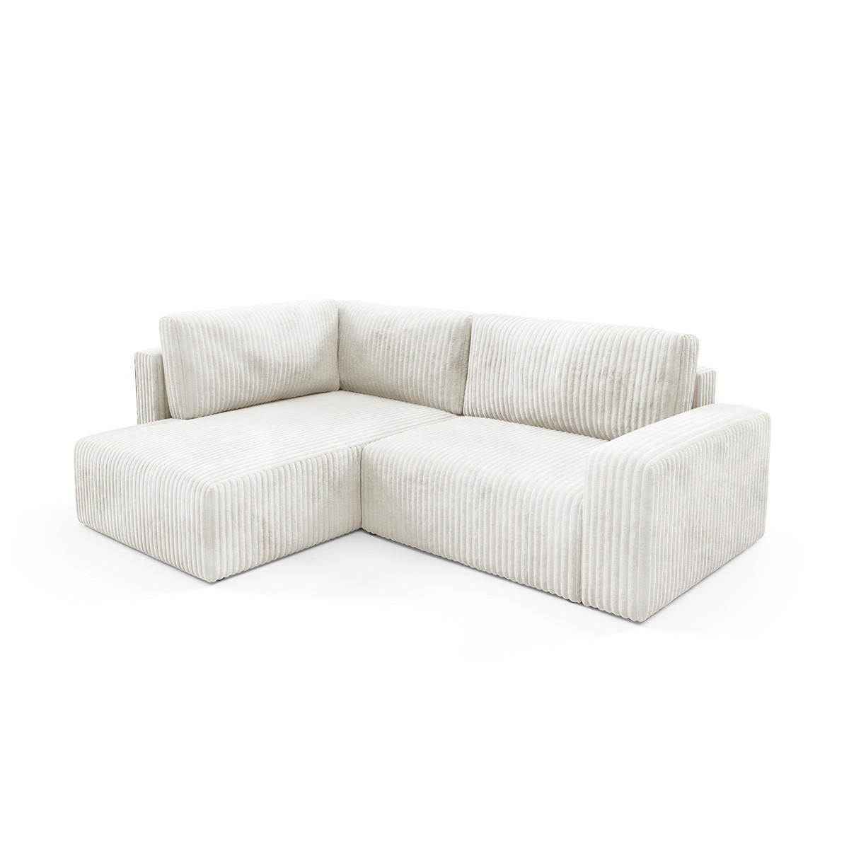 ECKSOFA Angela 4 Sitzplätze Weiß - Weiß, Holz (245/182cm) - Petits-meubles