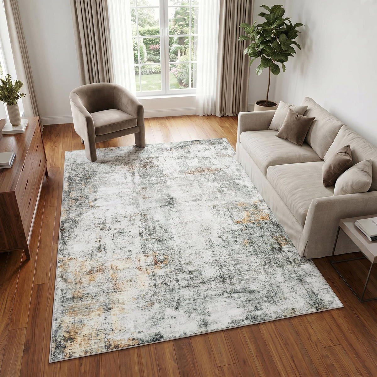 TEPPICH VENEZIA Grau Vintage 240/330 cm - Grau, Textil (240/330cm) - Tapiso