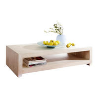 COUCHTISCH Akazie 135x70x36 white stone getüncht NATURE WHITE #11 - Beige, Holz (135/70/36cm) - Massivmoebel24