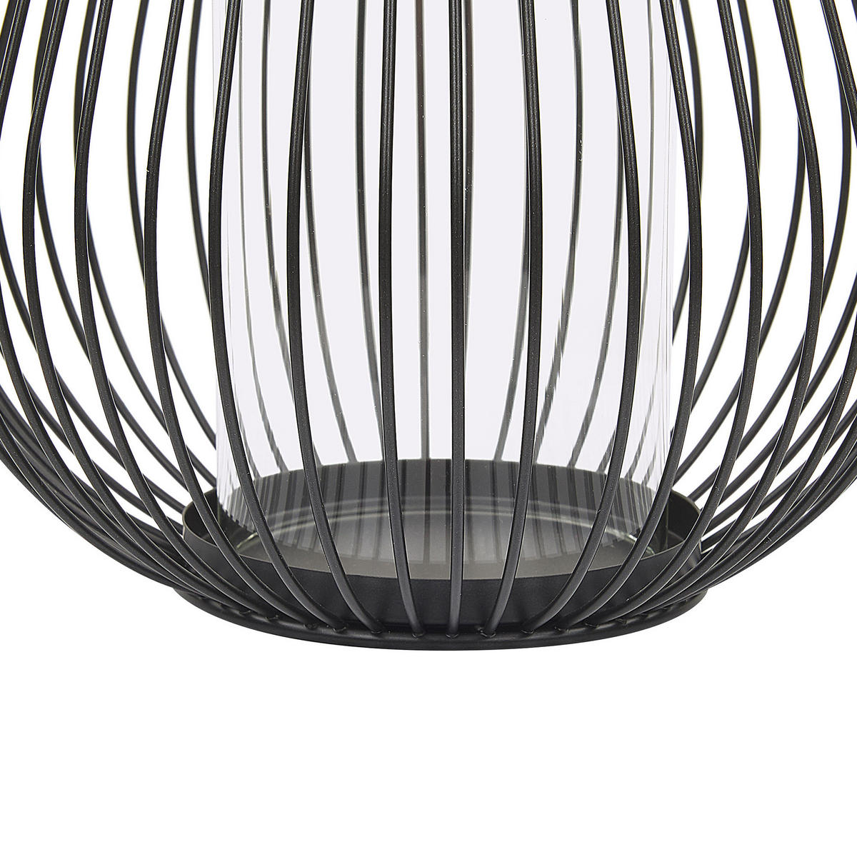 LATERNE Schwarz Thurston - Goldfarben/Schwarz, Metall (20/22/20cm) - Beliani
