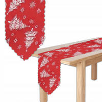 WEIHNACHTSTISCHLÄUFER 180x35cm - Hellrot, Textil (35/180cm) - KRUMAD