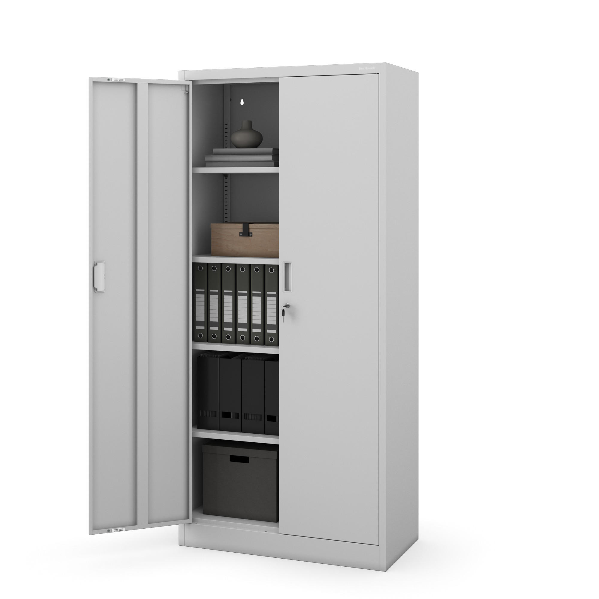 AKTENSCHRANK Jan Compact - Grau, Metall (80/175/40cm) - Jan Nowak