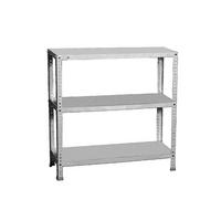 SCHRAUBREGAL PANDA MINI | HxBxT 90x100x40cm | Fachlast 75kg | Verzinkt - Silberfarben, Metall (90/100/40cm) - PROREGAL