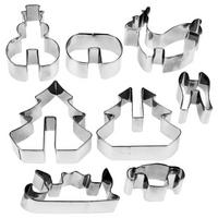 AUSSTECHFORM-SET Weihnachten 3D 8-teilig Silber - Silberfarben, Metall (9.5/1.5/8.5cm) - La Cucina