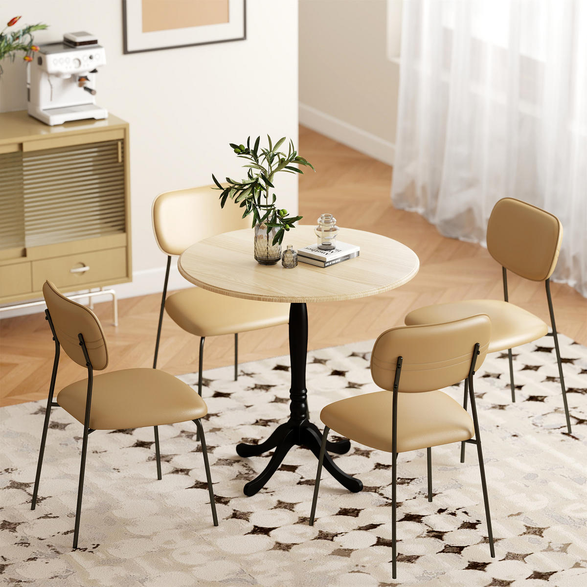 ESSTISCH Naturholz 1 Stück - Beige, Kunststoff (80/80/75cm) - GiPP