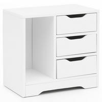 NACHTTISCH – Melaminharz, mit Ablage, modern, kompakt - Weiß, Holz (49/50/30cm) - KADIMA DESIGN