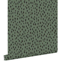 TAPETE Punkte 53 cm x 10.05 m - Grün, Papier (53/0.1cm) - ESTAhome