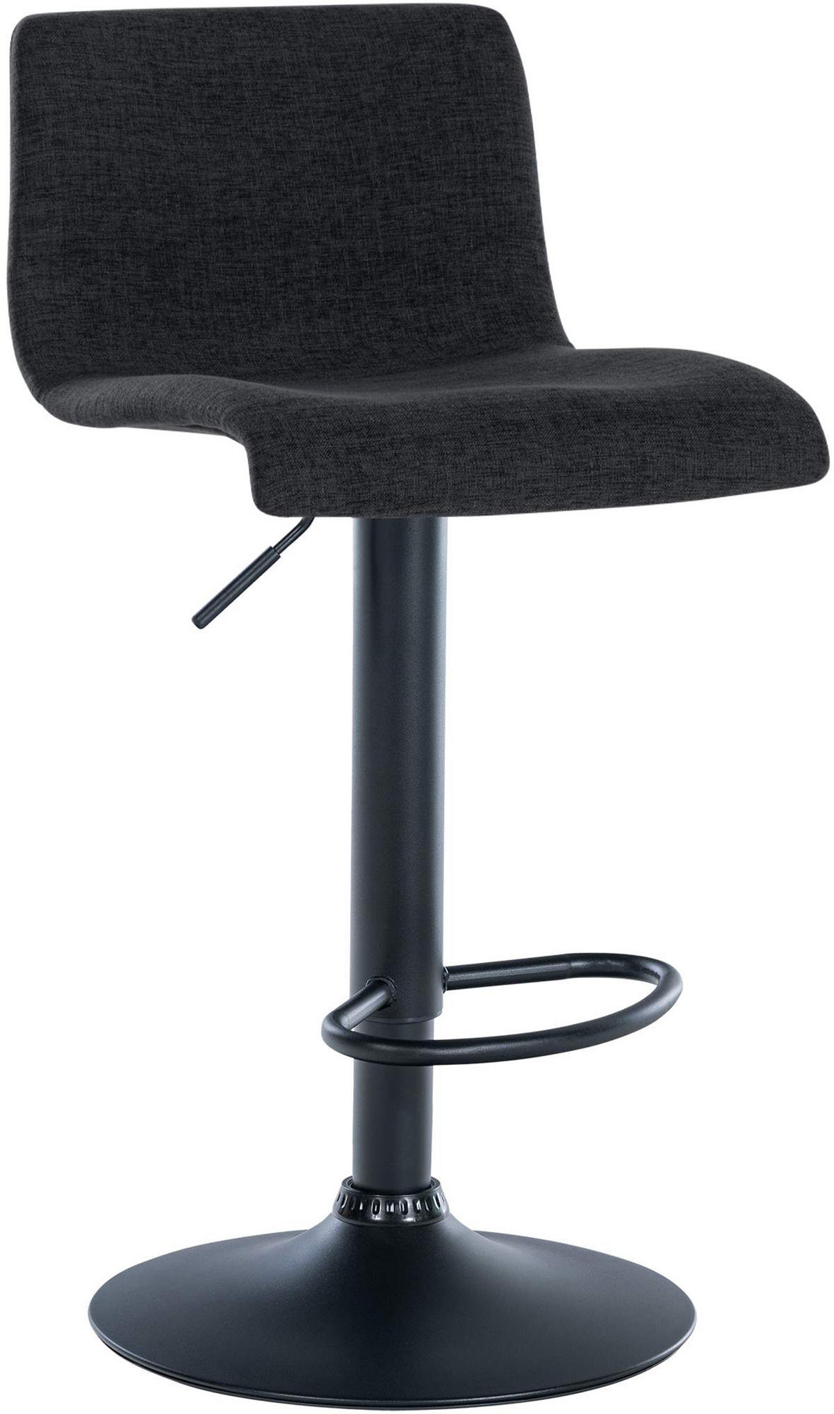 BARHOCKER 2er Set Brandon Stoff schwarz - Schwarz, Textil/Metall (39/104/36cm) - TPFLiving