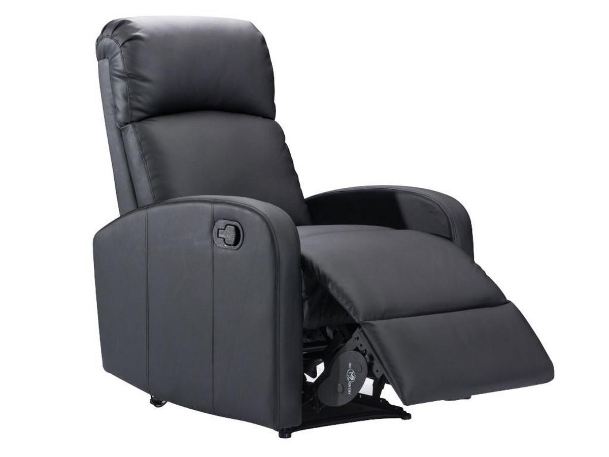 RELAXSESSEL Fernsehsessel - Kunstleder - Schwarz - ISAO - Schwarz, Leder (91/101/65cm) - Vente-Unique