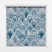 VNÚTORNÁ roleta - okenná roleta - roleta - 80x140 cm - Modrý vzor - modrá, plast (80/140/0.5cm) - TULUP