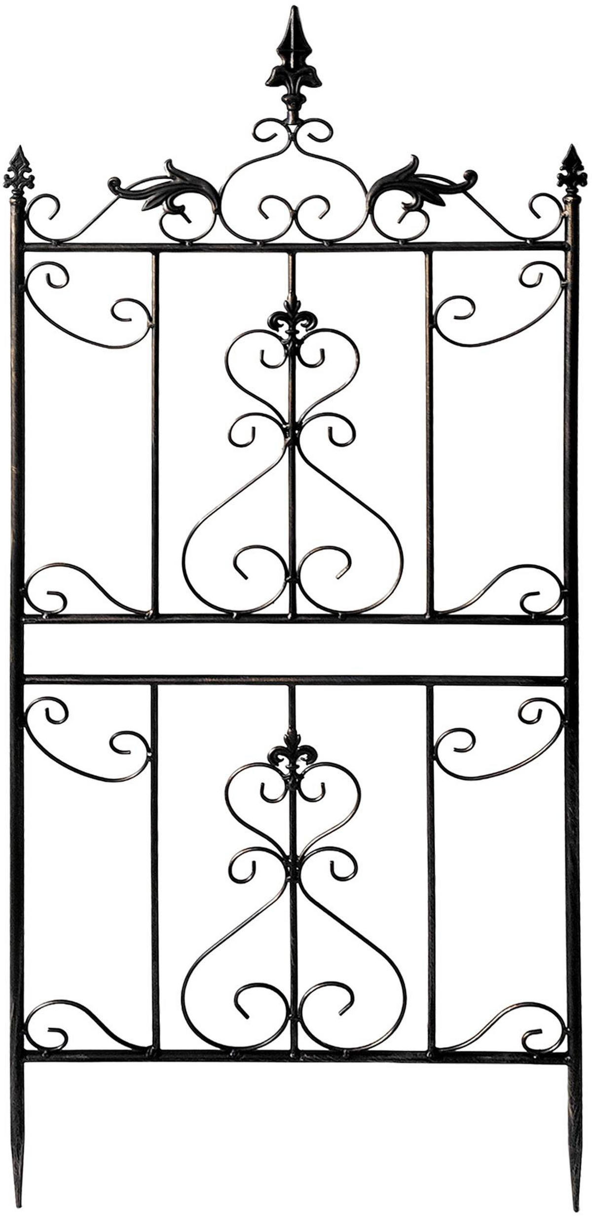 RANKGITTER Ines 2er Set 51x3x124cm Metall Bronze Rankhilfe - Bronzefarben, Metall (51/124/3cm) - DELUKE