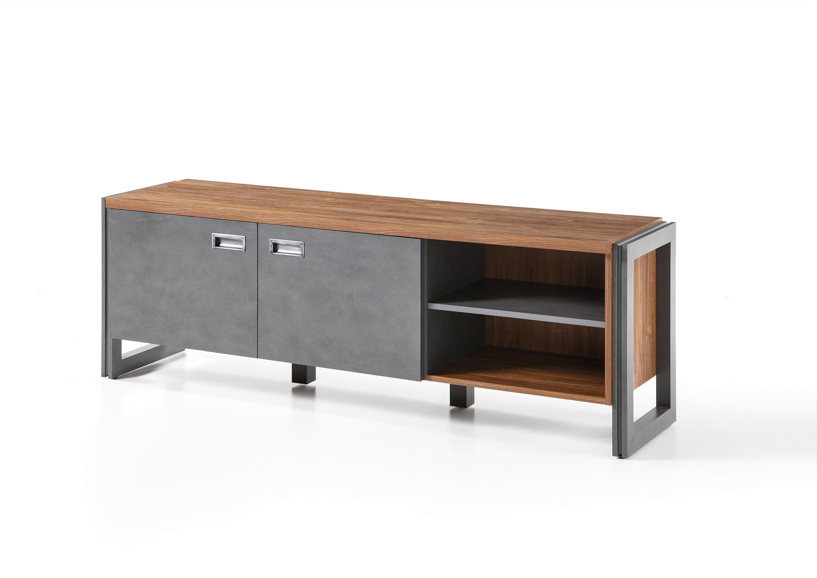 LOWBOARD I12 Stirling Oak & Matera 156/53/39 cm - Eichefarben, Holzwerkstoff (156/53/39cm) - Livojo