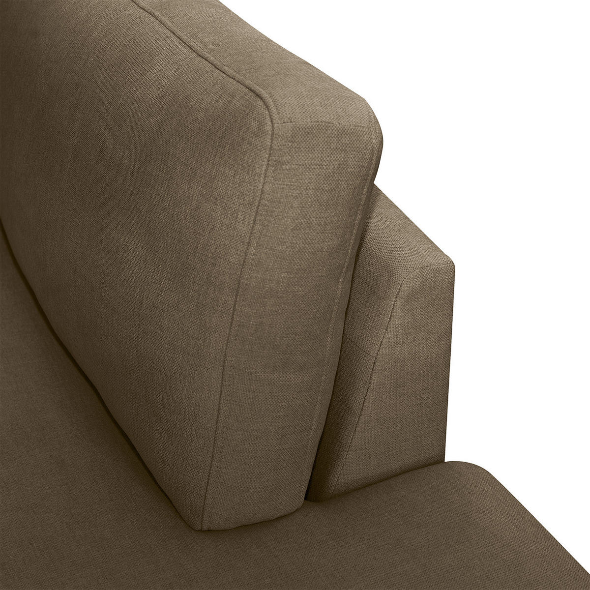 ECKSOFA mit Ottomane - Eichefarben/Beige, Eichenholz/Textil (287/219cm) - home24