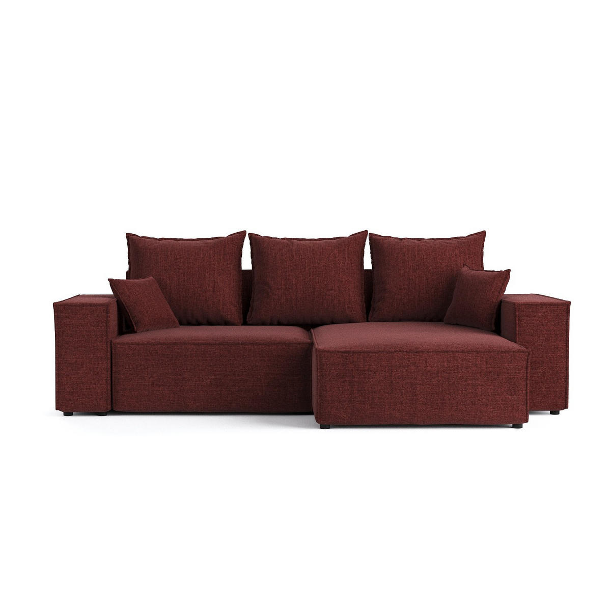 ROHOVÁ SEDAČKA SENSO, textil, Červená - černá/červená, dřevo/kompozitní dřevo (255/148cm) - AltaBeds
