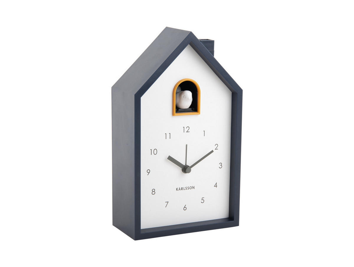 WECKER Modern Cuckoo 12/12/20 cm - Blau, Kunststoff (12/20/12cm) - Karlsson