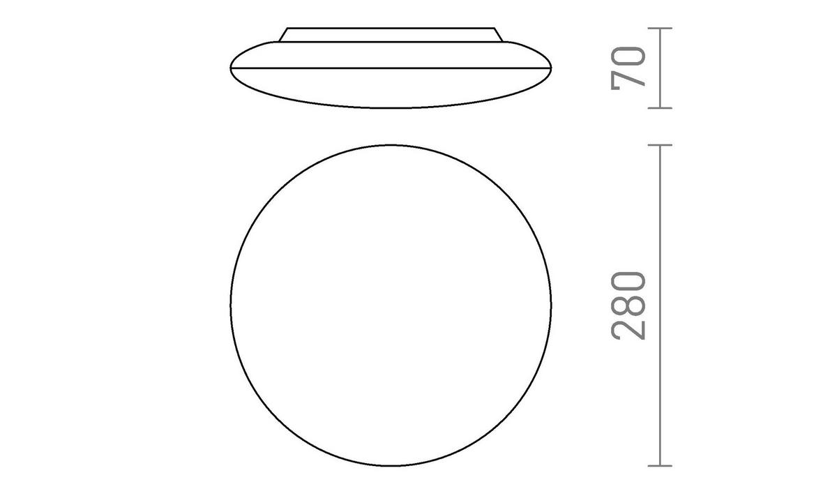 DECKENLEUCHTE SASSARI Weiß Polykarbonat 24 W IP65 - Weiß, Kunststoff (28/28/7cm) - Rendl