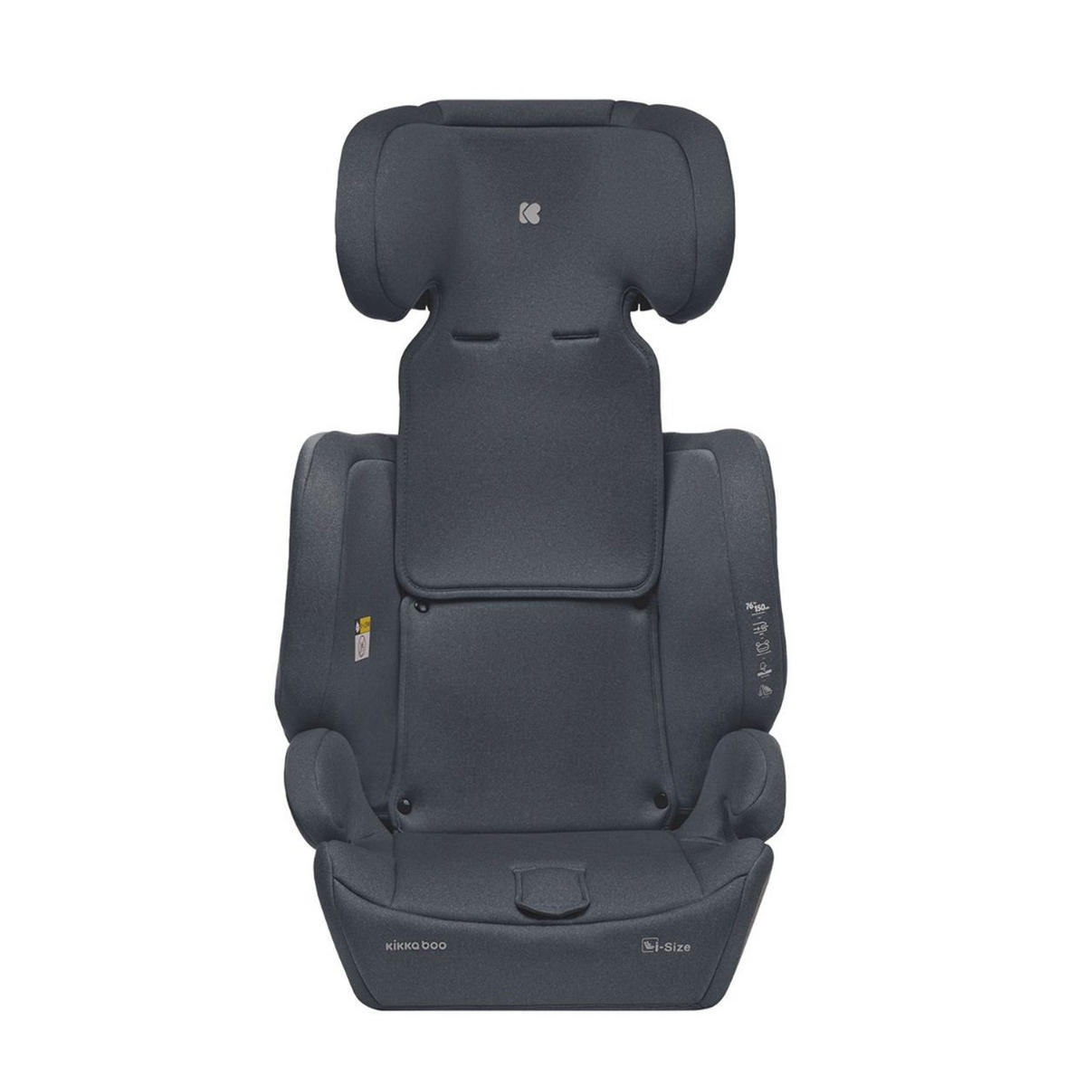 KINDERSITZ I-Bronn i-Size grau (76-150cm) Isofix, Top Tether, Kissen, Gurt - Grau, Kunststoff (43/59/46cm) - Kikka boo