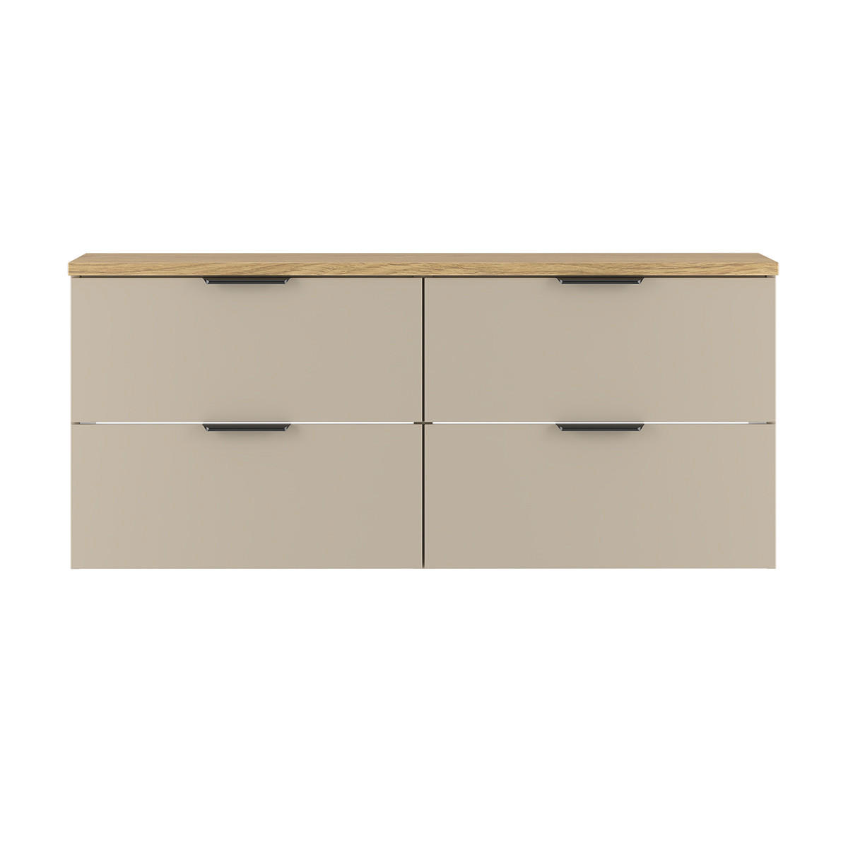 WASCHTISCHUNTERSCHRANK 120.6cm Astrid Kaschmir und Holz - Beige, Holzwerkstoff (120.6/52.2/46.5cm) - Petits-meubles