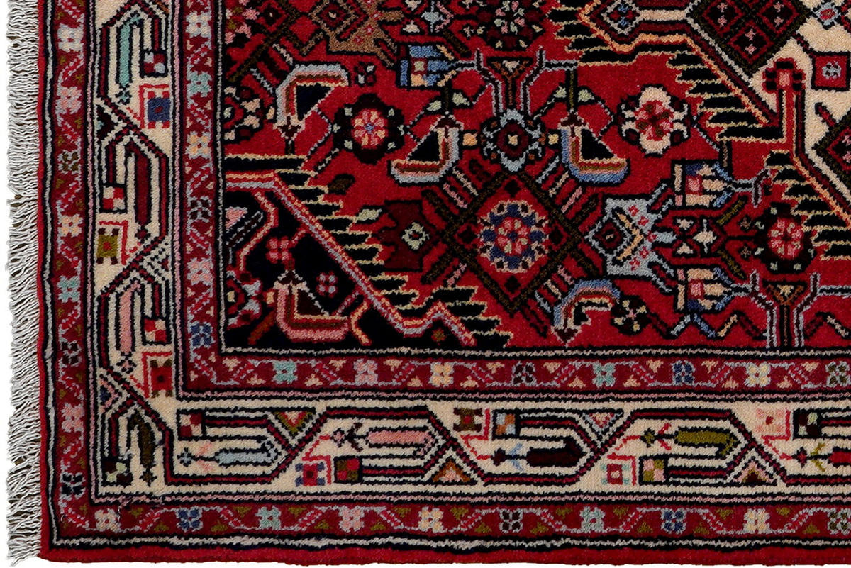 ORIENTTEPPICH handgeknüpft Assadabad Rot 130/81 cm Schurwolle - Rot, Textil (81/130cm) - Looma