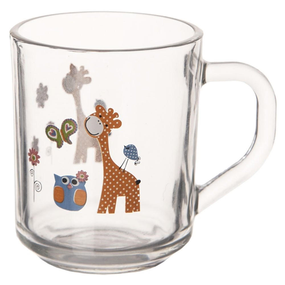 KINDERGLASBECHER GIRAFFE, Glas, klar, 230 ml - Transparent, Glas (0.23L) - Orion 