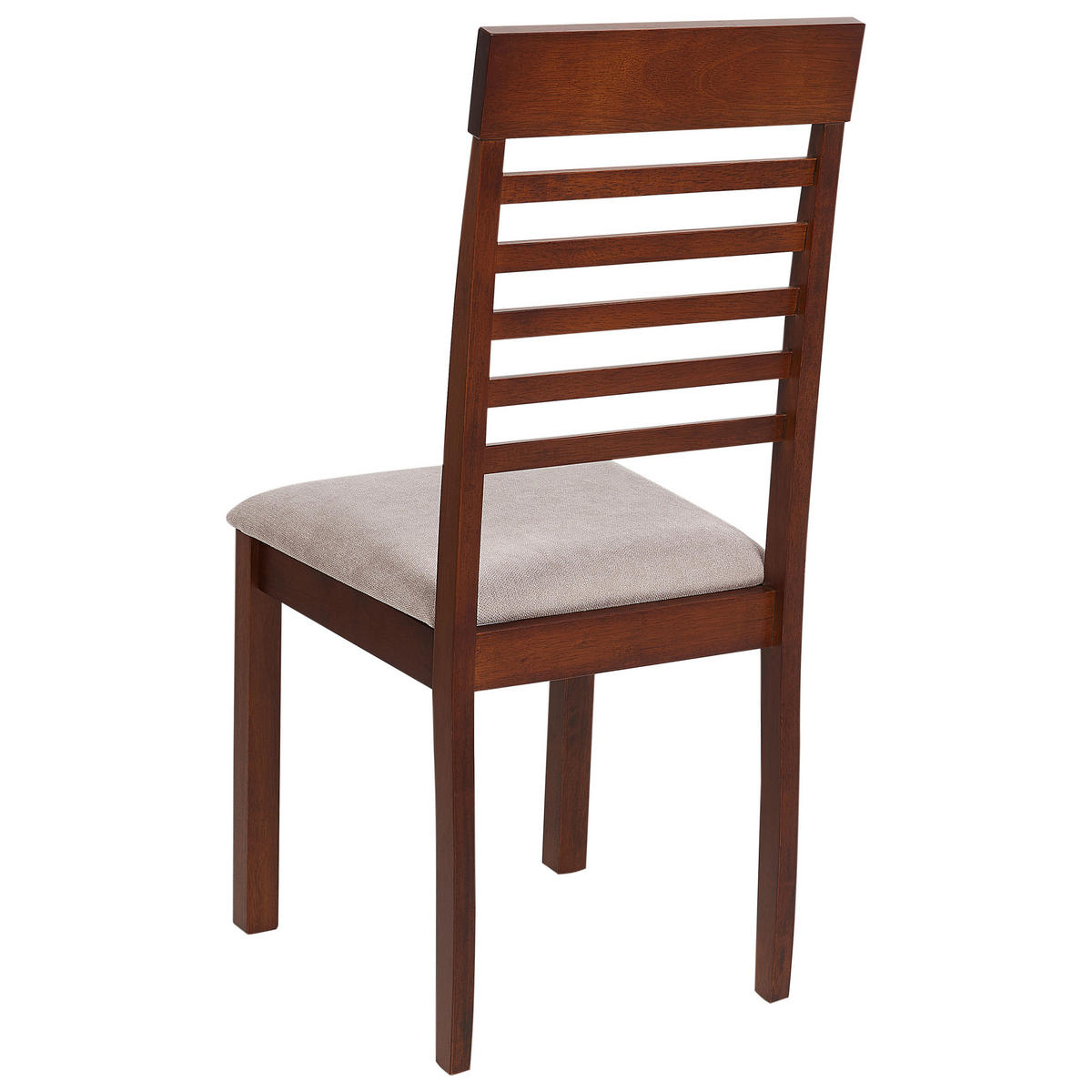 ESSZIMMERSTUHL 2er-Set Dunkler Holzfarbton Ortley - Dunkelbraun/Beige, Holz (40/96/51cm) - Beliani