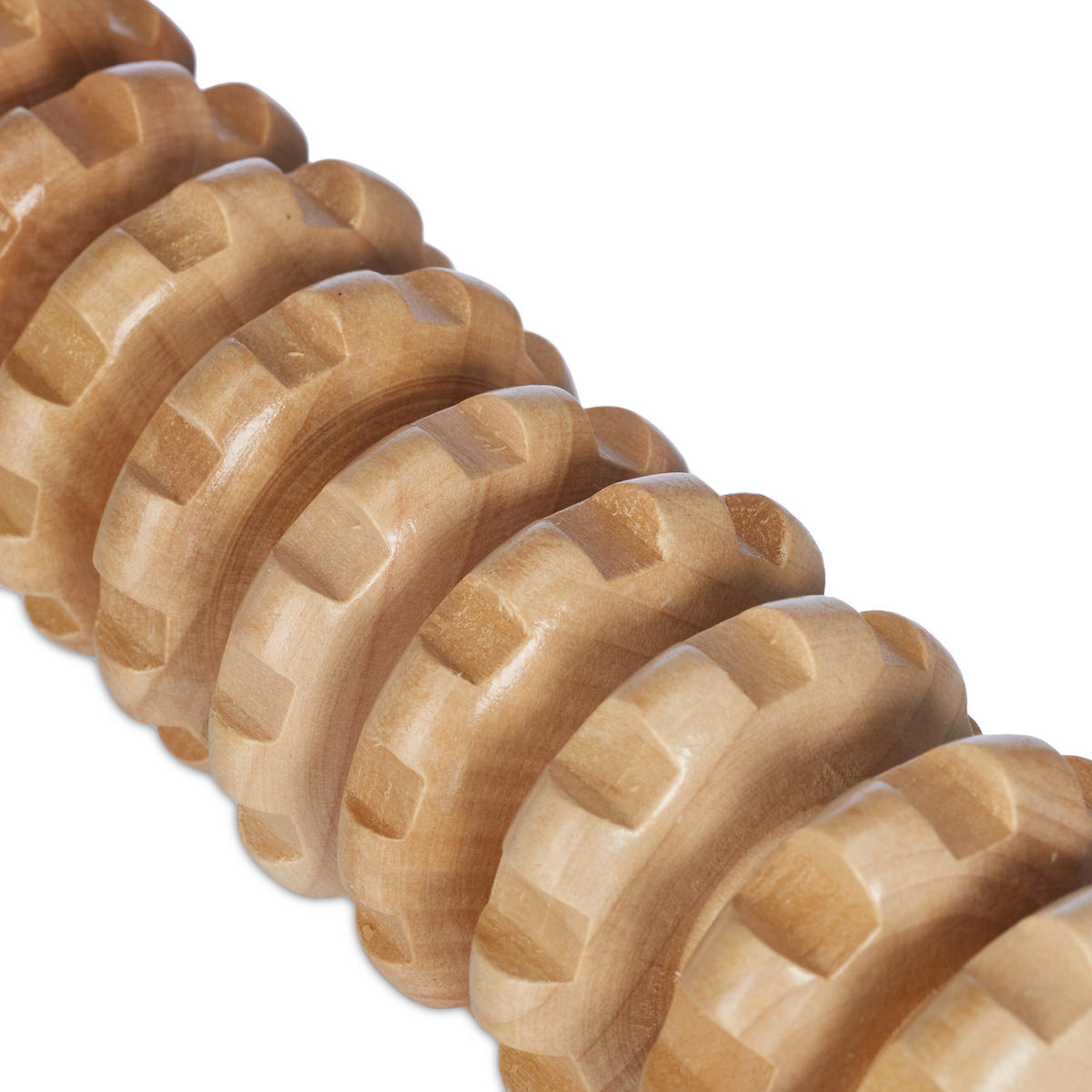 MASSAGEROLLER - Hellbraun, Holz (38/5/5cm) - Relaxdays