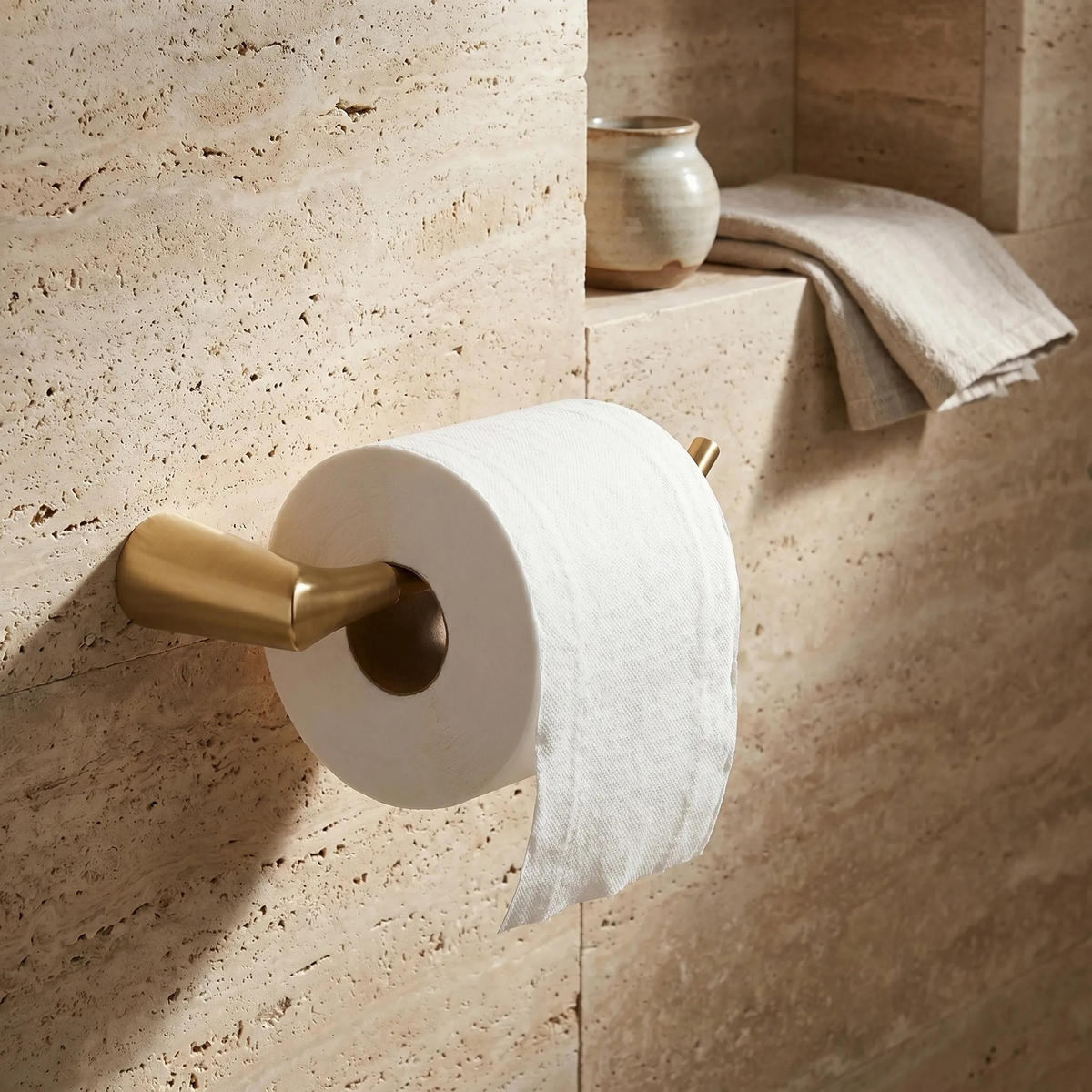 HALTER Für Toilettenpapier Rea 16205 Vibe Brush Gold - Goldfarben, Metall (22.5/3.5/7.8cm) - REA
